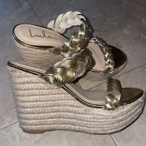 Lulus Wedge Heels NWOT size 6.5